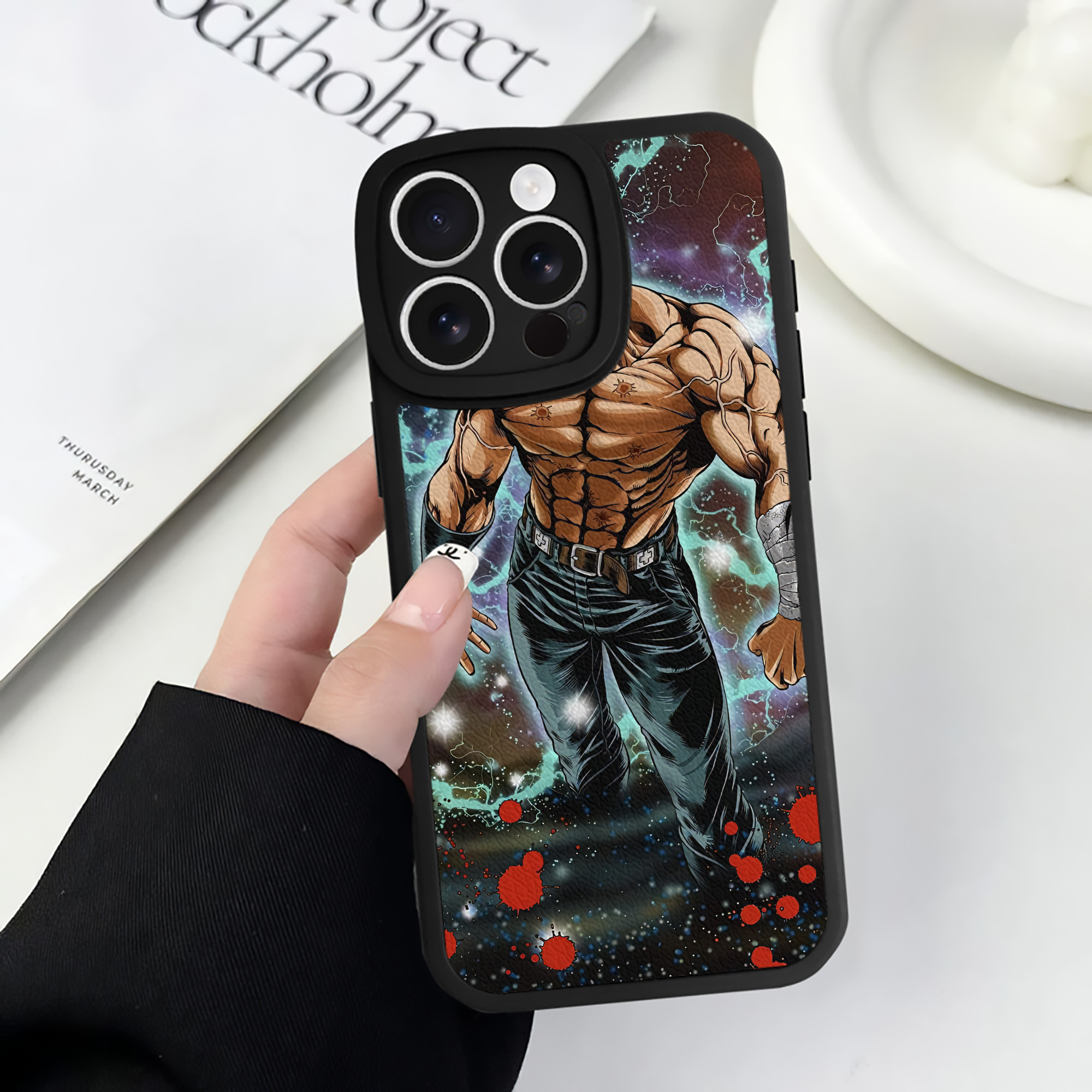 （画像用） 北斗の拳 Fist of the North Star 【iPhone 16シリーズ対応】シリコンスマホケース（レザー調） 材質：シリコン